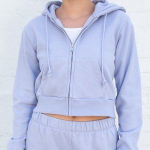 Brandy Melville / John Galt Gray Light Blue Crystal Hoodie